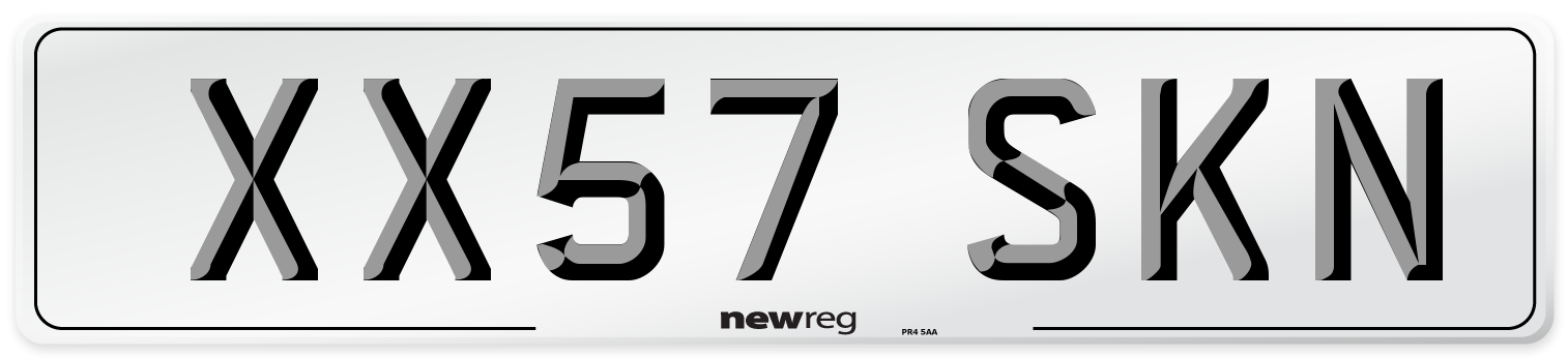 XX57 SKN Number Plate from New Reg